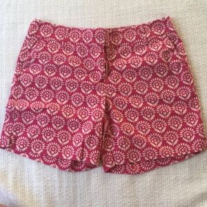 Loft pink patterned shorts